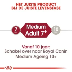 Royal Canin Hondenvoer Medium Adult 7+ 4 Kg 7 Royal Canin Hondenvoer Medium Adult 7+ 4 Kg -ROYAL CANIN Huisdier royal canin medium adult 7plus volwassen hond middelgrote hondenrassen vanaf 7 jaar hero image 9 1