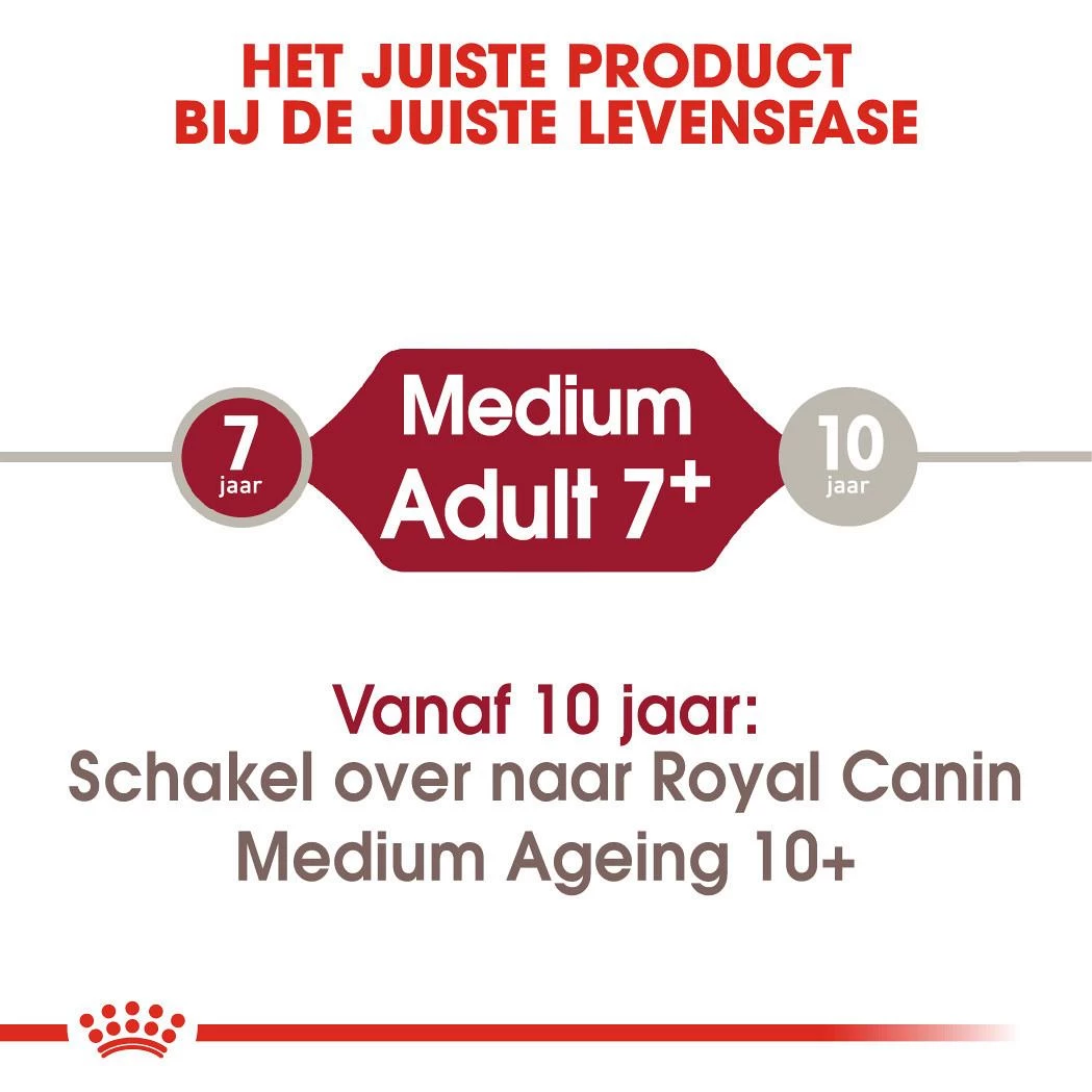 Royal Canin Hondenvoer Medium Adult 7+ 4 Kg 4 Royal Canin Hondenvoer Medium Adult 7+ 4 Kg - Afbeelding 4